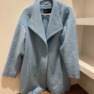 French connection blue mohair coat
